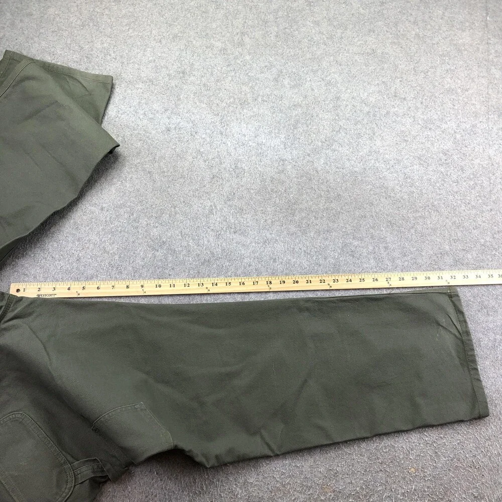 Carhartt Pants Mens 40x32 Green Canvas Carpenter Relaxed Straight Workwear